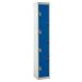Express Door Lockers - 4 Compartments - Dark Blue Doors