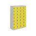 Personal Effects Locker - 28 Compartment - Yellow Doors - H.1285 W.900 D.380