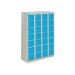 Personal Effects Locker - 28 Compartment - Light Blue Doors - H.1285 W.900 D.380