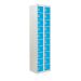 Personal Effects Locker - 20 Compartment - Light Blue Doors - H.1800 W.450 D.380