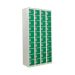 Personal Effects Locker - 40 Compartment - Green Doors - H.1800 W.900 D.380