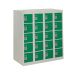 Personal Effects Locker - 20 Compartment - Green Doors - H.940 W.900 D.380