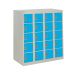 Personal Effects Locker - 20 Compartment - Light Blue Doors - H.940 W.900 D.380